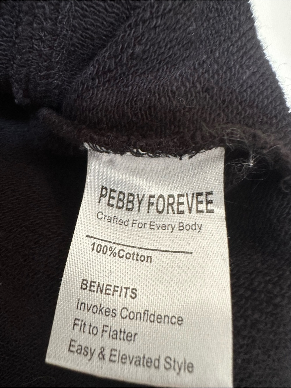 Pebby Forevee 1/2X Sweatshirt Sweater Distressed Ruched Sleeve Zipper - Picture 4 of 5